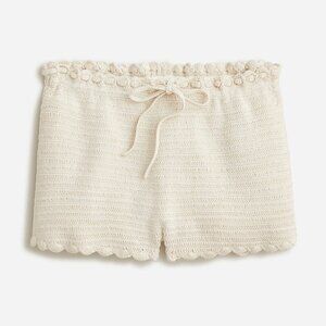 J.Crew Ivory Crochet Mini Short, Size M